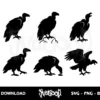 vulture silhouette svg bundle