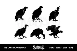 Vulture Silhouette SVG Bundle