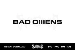 bad omens logo svg cut file