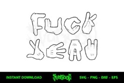 Fuck Yeah Mickey Hand SVG Clipart