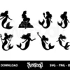 Mermaid Silhouette SVG Bundle 3 mermaid silhouette svg bundle