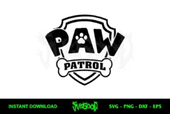 Paw Patrol Logo Outline SVG Cut File