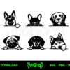 peeking dogs svg for cricut