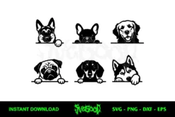 peeking dogs svg for cricut