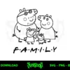 peppa pig family svg clipart