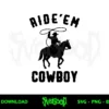 rideem cowboy svg cricut