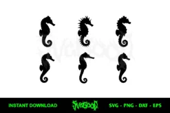 Seahorse Silhouette SVG Bundle
