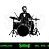 Abraham Lincoln Playing drums SVG Free
