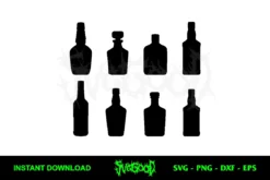 Free Whiskey Bottle Silhouette SVG Bundle