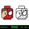 Spidey Minifigure Head SVG Cricut