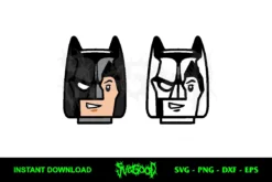 batman minifigure head svg cricut