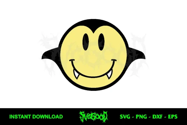 Dracula Smiley SVG PNG Clipart
