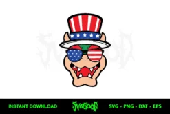 mario bowser 4th of july svg