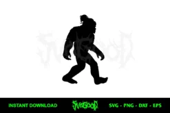 Bigfoot Messy Bun SVG Free
