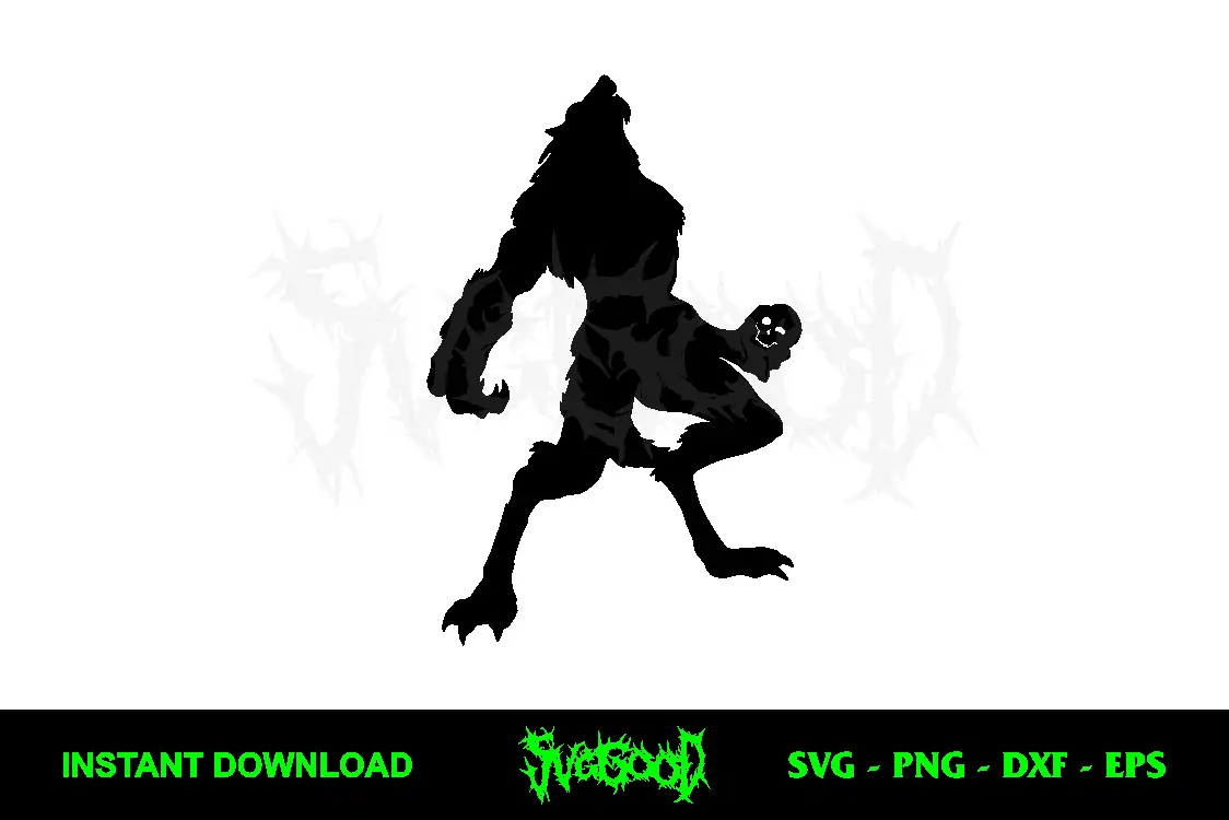 Werewolf Silhouette SVG Free 1 Werewolf Silhouette SVG Free
