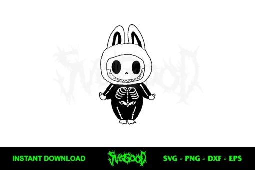 Labubu Skeleton Halloween SVG Free 5 labubu skeleton halloween svg free