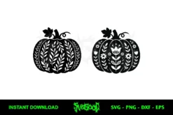 Floral Pumpkin SVG Free Cut File