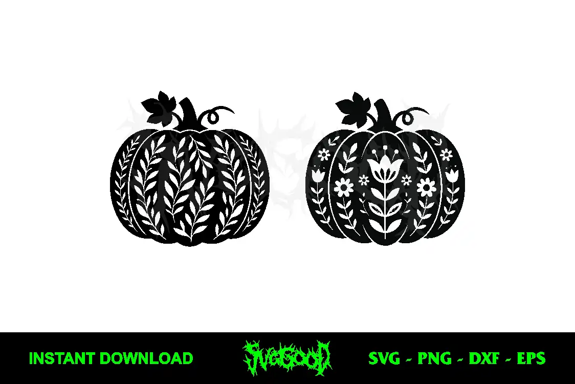 Floral Pumpkin SVG Free Cut File 1 Floral Pumpkin SVG Free Cut File