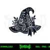 Floral Witch Hat SVG Free 2 floral witch hat svg free