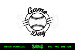 Game Day Baseball SVG Free Cut File