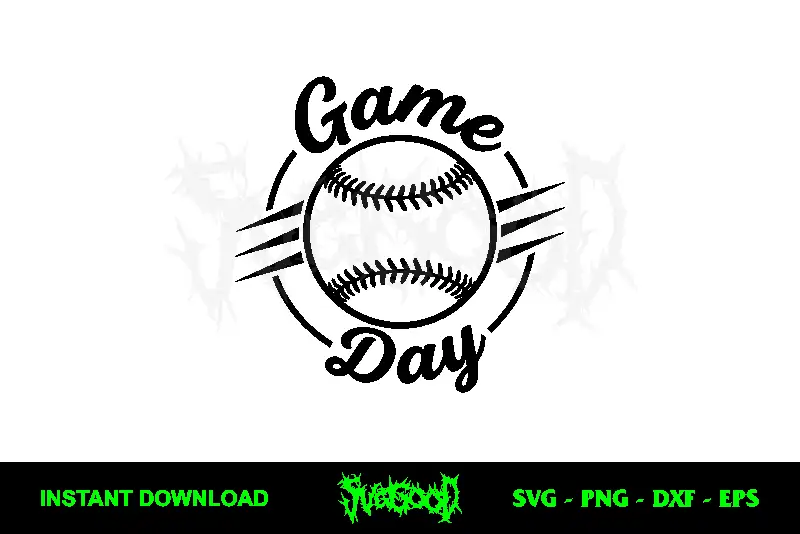 Game Day Baseball SVG Free Cut File 1 Game Day Baseball SVG Free Cut File