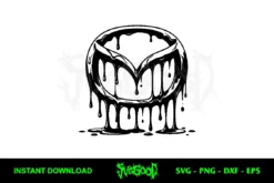 mazda drip logo svg free cut file