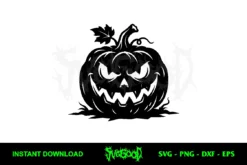 pumpkin evil face svg free cut file